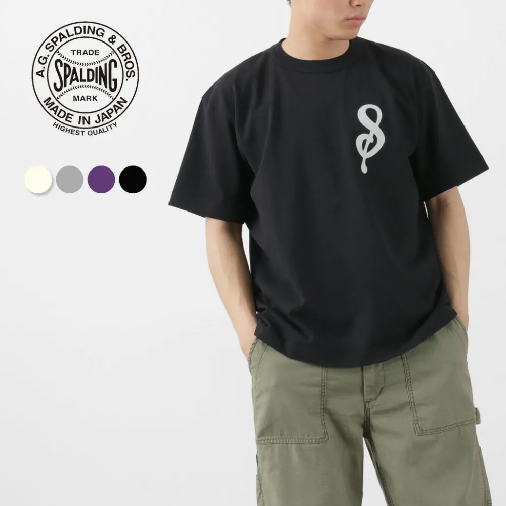 A.G.SPALDING&BROS T-Shirts^/ 14/Jersey Felt Letter Short Sleeve T-Shirt S Logo