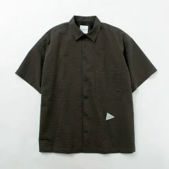 AND WANDER Shirts^/ Dry Soft Seersucker Short Sleeve Shirt