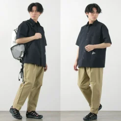 AND WANDER Shirts^/ Dry Soft Seersucker Short Sleeve Shirt