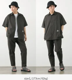 AND WANDER Shirts^/ Dry Soft Seersucker Short Sleeve Shirt