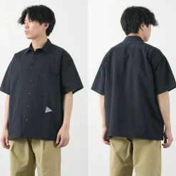 AND WANDER Shirts^/ Dry Soft Seersucker Short Sleeve Shirt