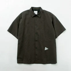 AND WANDER Shirts^/ Dry Soft Seersucker Short Sleeve Shirt
