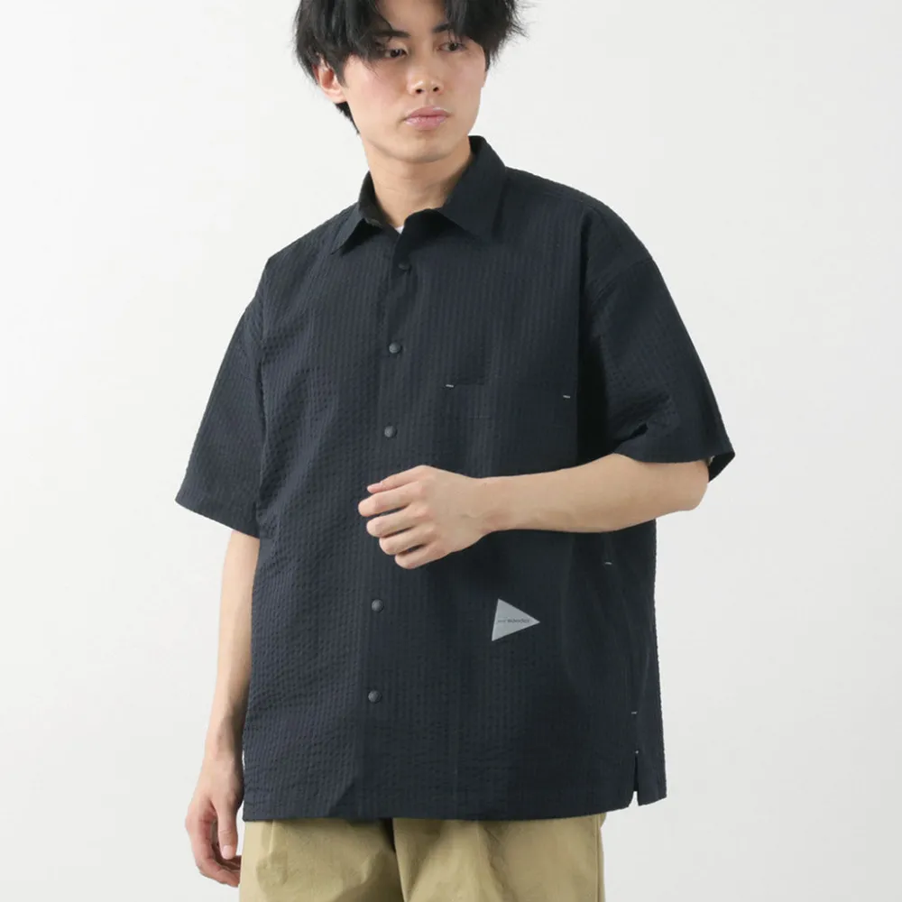 AND WANDER Shirts^/ Dry Soft Seersucker Short Sleeve Shirt
