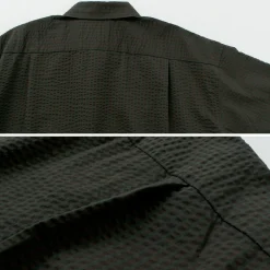 AND WANDER Shirts^/ Dry Soft Seersucker Short Sleeve Shirt