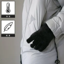AND WANDER Gloves^/ High-Loft Fleece Gloves black