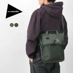 AND WANDER Tote Bags|Shoulder Bags^/ PE/CO 2-Way Bag