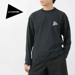 AND WANDER T-Shirts^/ Rash Guard M black