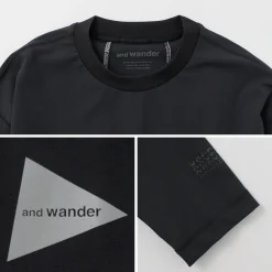AND WANDER T-Shirts^/ Rash Guard M black