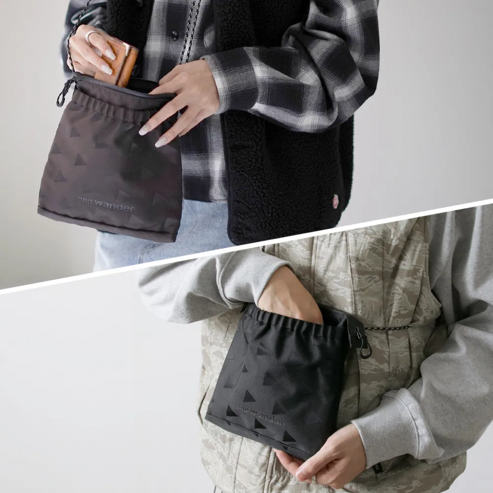 AND WANDER Shoulder Bags^/ Triangle Jacquard Sakosh