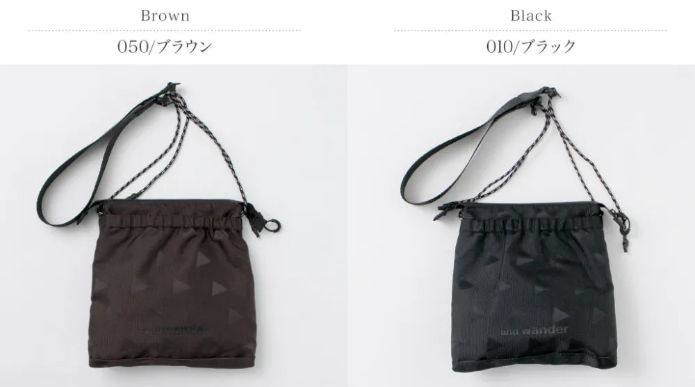 AND WANDER Shoulder Bags^/ Triangle Jacquard Sakosh