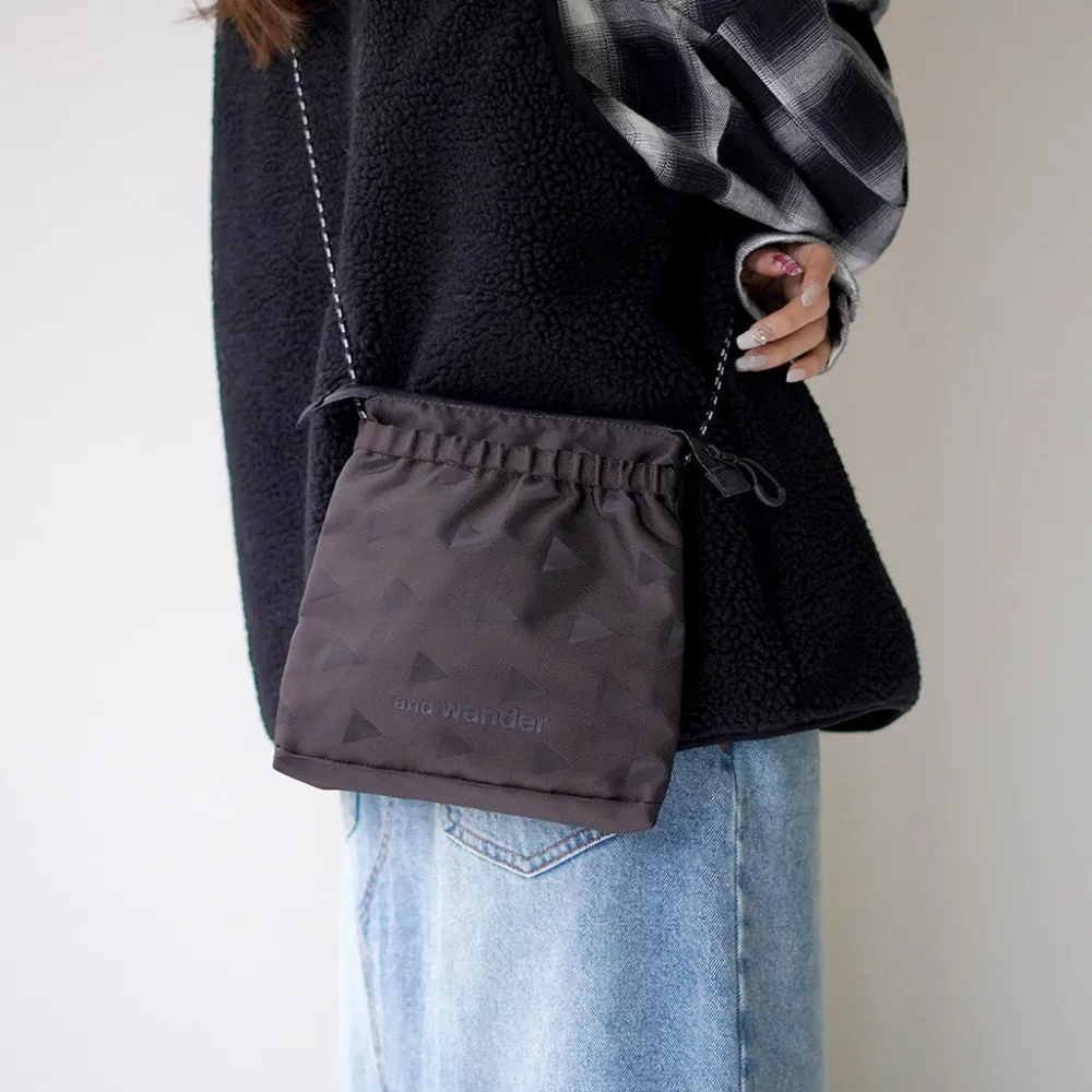 AND WANDER Shoulder Bags^/ Triangle Jacquard Sakosh