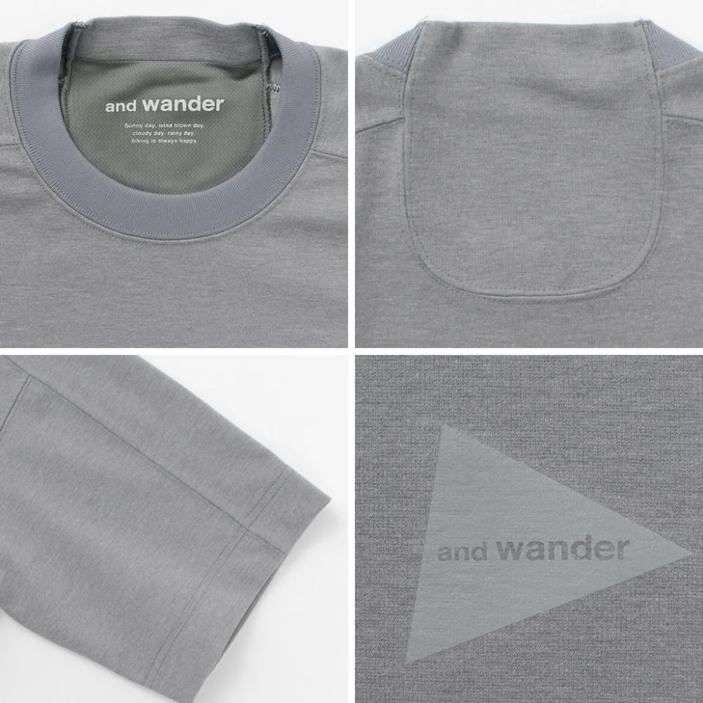 AND WANDER T-Shirts^/ UV-cut dry short sleeve t-shirt