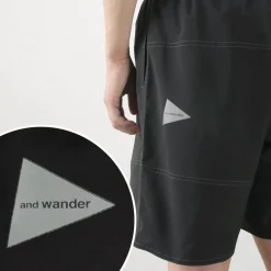 AND WANDER Shorts^/ Wave Shorts black