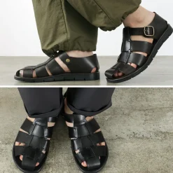 ANTICHI ROMANI Sandals^/ Leather Gurkha sandals