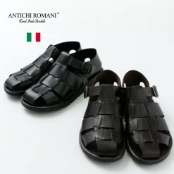 ANTICHI ROMANI Sandals^/ Leather Gurkha sandals