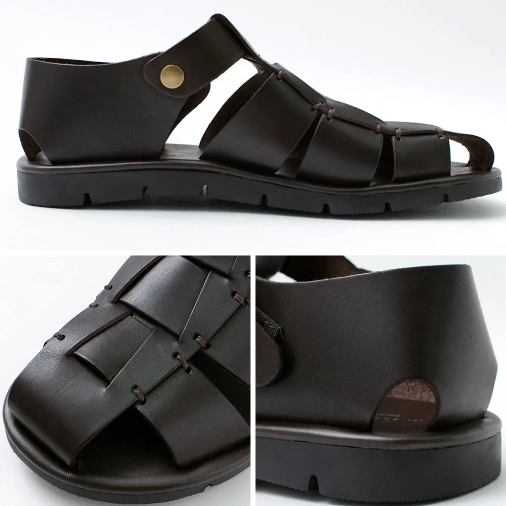 ANTICHI ROMANI Sandals^/ Leather Gurkha sandals