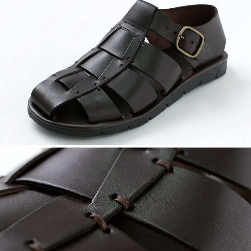ANTICHI ROMANI Sandals^/ Leather Gurkha sandals