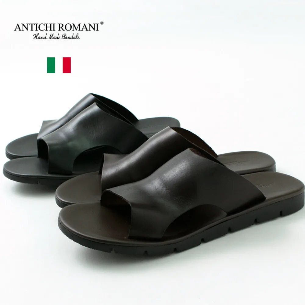 ANTICHI ROMANI Sandals^/ Leather slide sandal