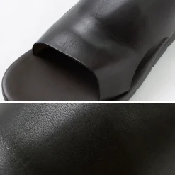 ANTICHI ROMANI Sandals^/ Leather slide sandal