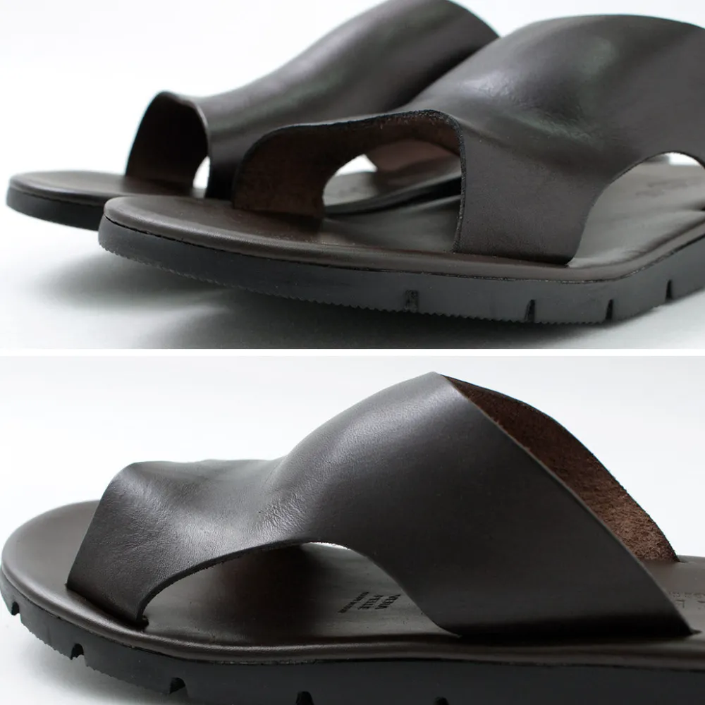 ANTICHI ROMANI Sandals^/ Leather slide sandal