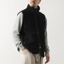 AXESQUIN Jackets^/ Wool Boa Vest black