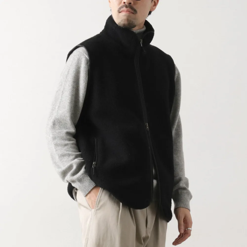 AXESQUIN Jackets^/ Wool Boa Vest black