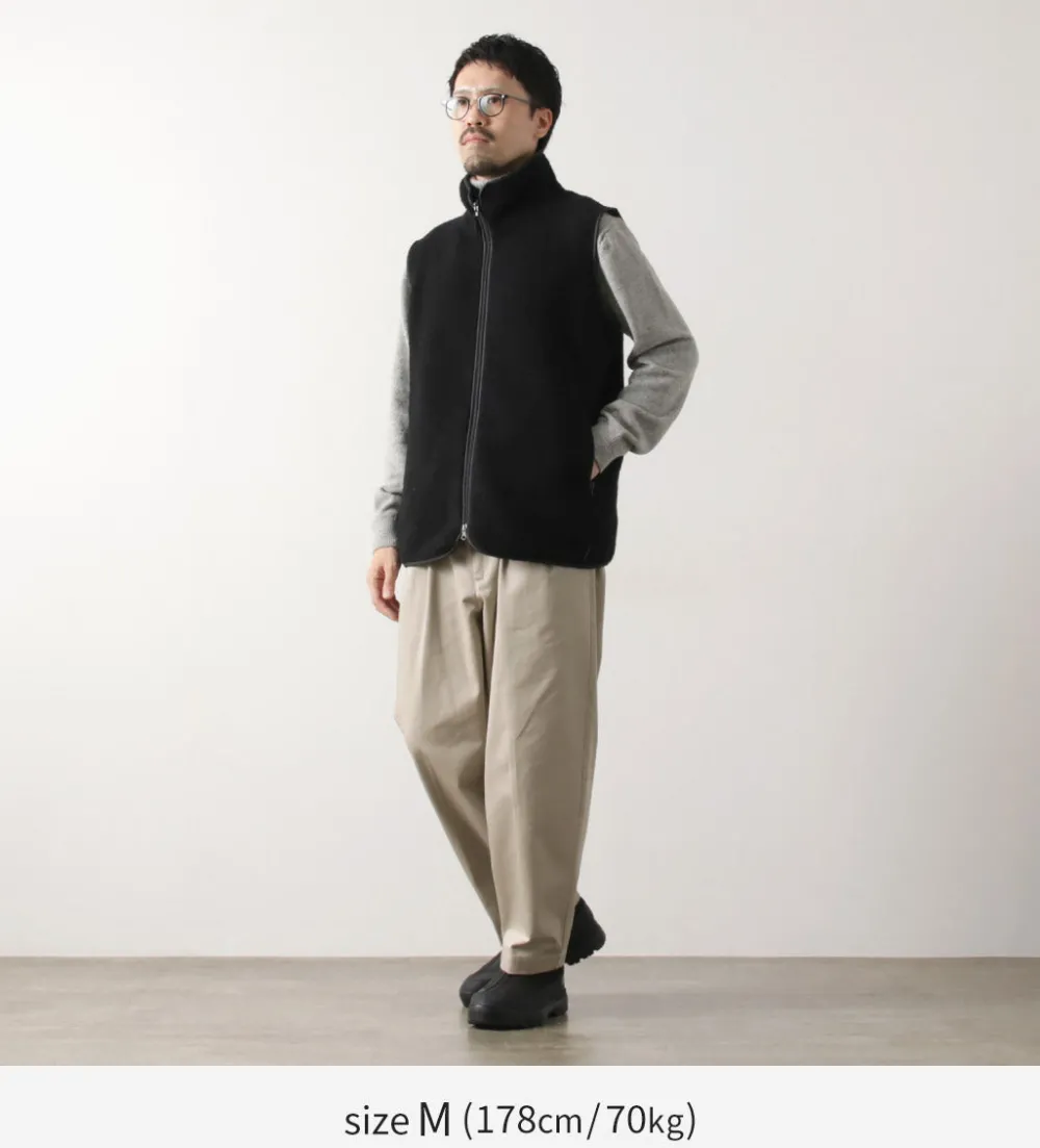 AXESQUIN Jackets^/ Wool Boa Vest black