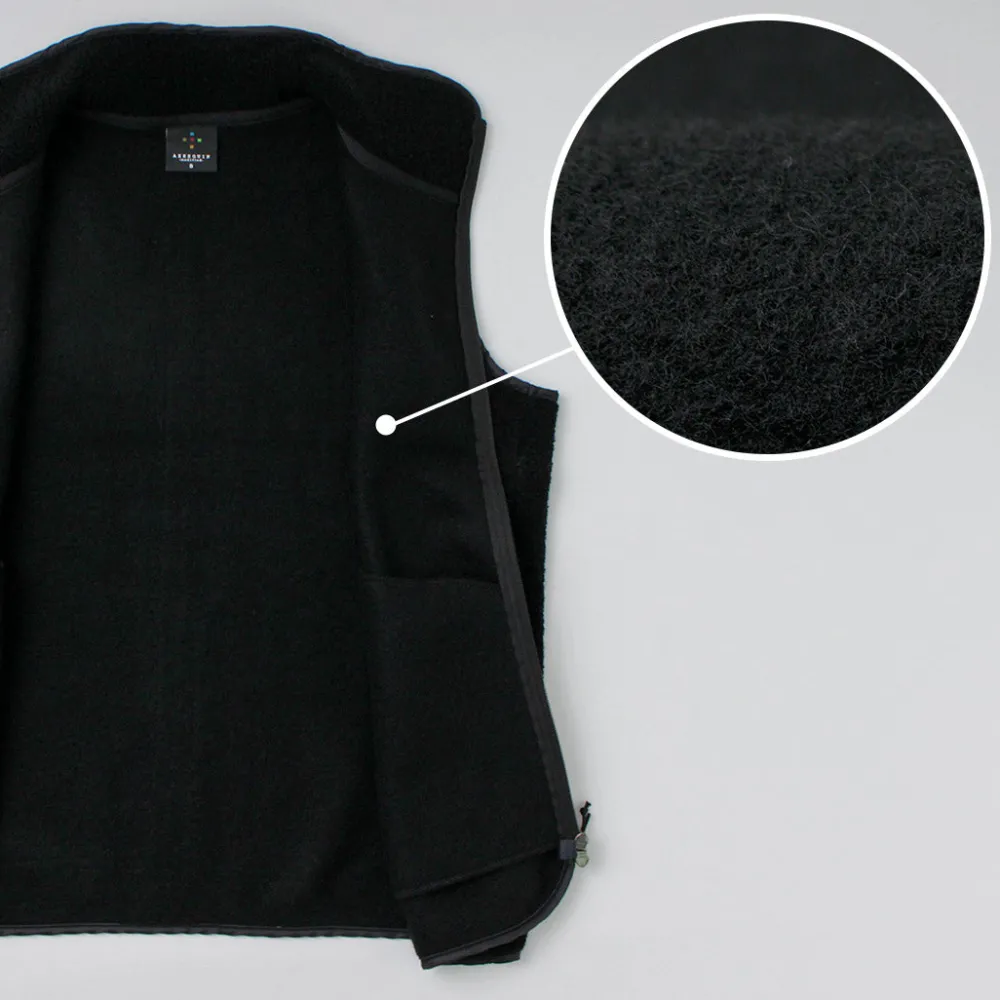 AXESQUIN Jackets^/ Wool Boa Vest black