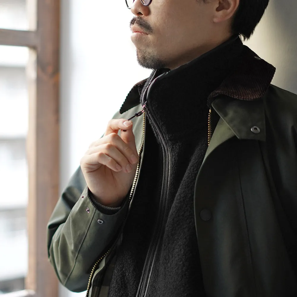 AXESQUIN Jackets^/ Wool Boa Vest black