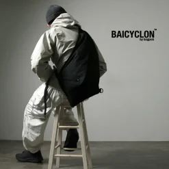 BAICYCLON BY BAGJACK Shoulder Bags^/ BCL-73 Triangle One Strap Bag black