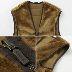 BARBOUR Vests^/ Warm Pile Waistcoat Zip-in Liner brown