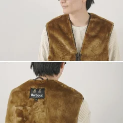 BARBOUR Vests^/ Warm Pile Waistcoat Zip-in Liner brown