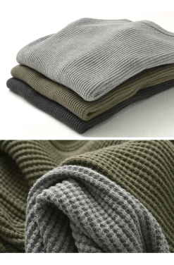 BARNS T-Shirts^/ BR-3050 Big Waffle Long Sleeve Thermal / T-shirt