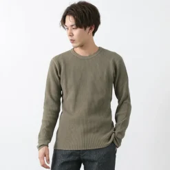 BARNS T-Shirts^/ BR-3050 Big Waffle Long Sleeve Thermal / T-shirt