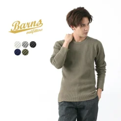 BARNS T-Shirts^/ BR-3050 Big Waffle Long Sleeve Thermal / T-shirt