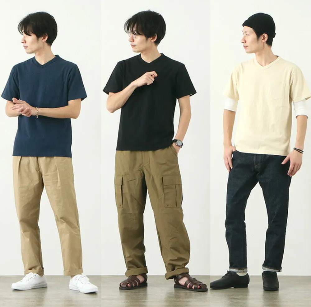 BARNS T-Shirts^/ BR-1101 Hanging jersey S/S V-neck