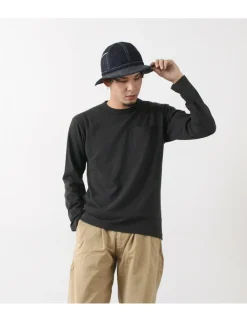 BARNS T-Shirts^/ BR-1106 Jersey Crew Neck L/S Pocket T-Shirt