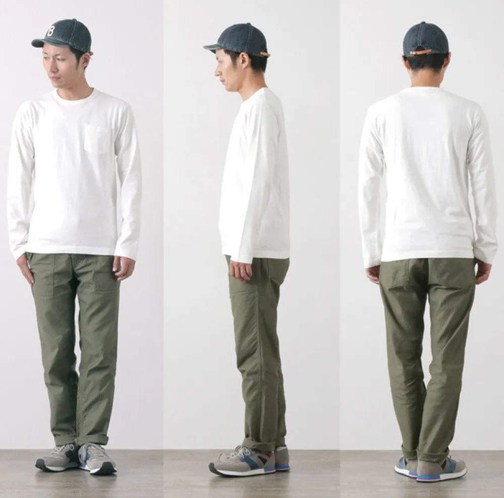 BARNS T-Shirts^/ BR-1106 Jersey Crew Neck L/S Pocket T-Shirt
