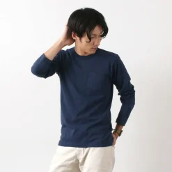 BARNS T-Shirts^/ BR-1106 Jersey Crew Neck L/S Pocket T-Shirt