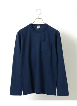 BARNS T-Shirts^/ BR-1106 Jersey Crew Neck L/S Pocket T-Shirt