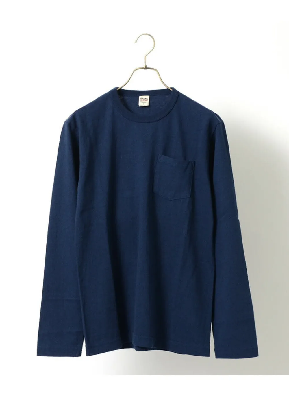 BARNS T-Shirts^/ BR-1106 Jersey Crew Neck L/S Pocket T-Shirt