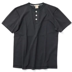 BARNS T-Shirts^/ BR-8146 Knitsted Henley Neck Short Sleeve Crew Neck T-Shirt