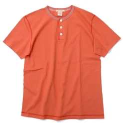 BARNS T-Shirts^/ BR-8146 Knitsted Henley Neck Short Sleeve Crew Neck T-Shirt
