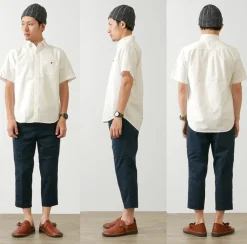 BARNS Shirts^/ BR-5266 Ox S/S button-down shirt