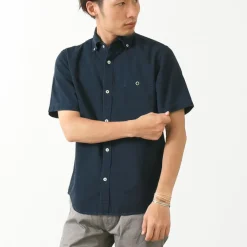BARNS Shirts^/ BR-5266 Ox S/S button-down shirt
