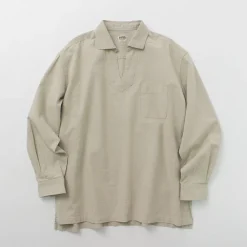 BARNS Shirts^/ Cotton linen skipper button works concho shirt