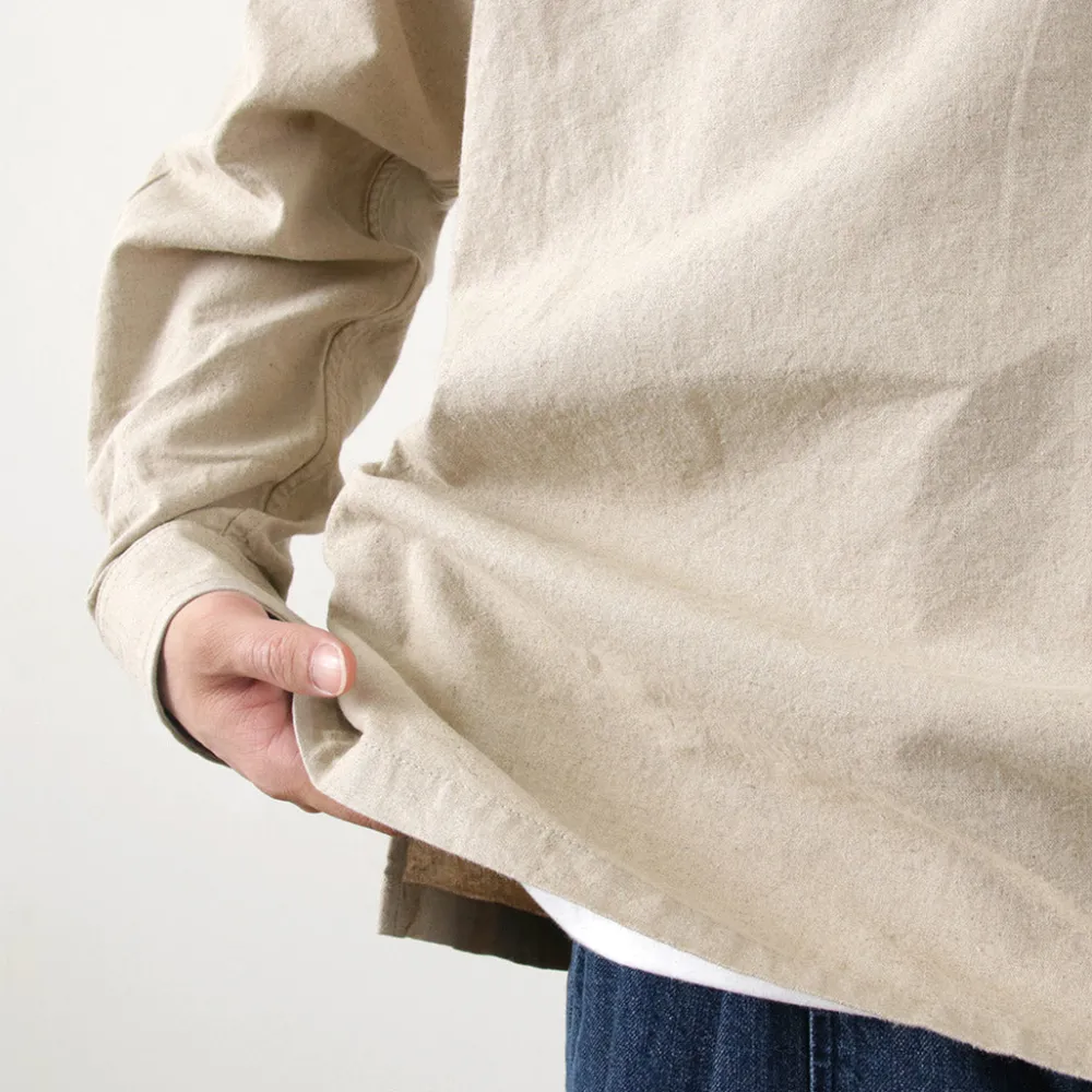 BARNS Shirts^/ Cotton linen skipper button works concho shirt