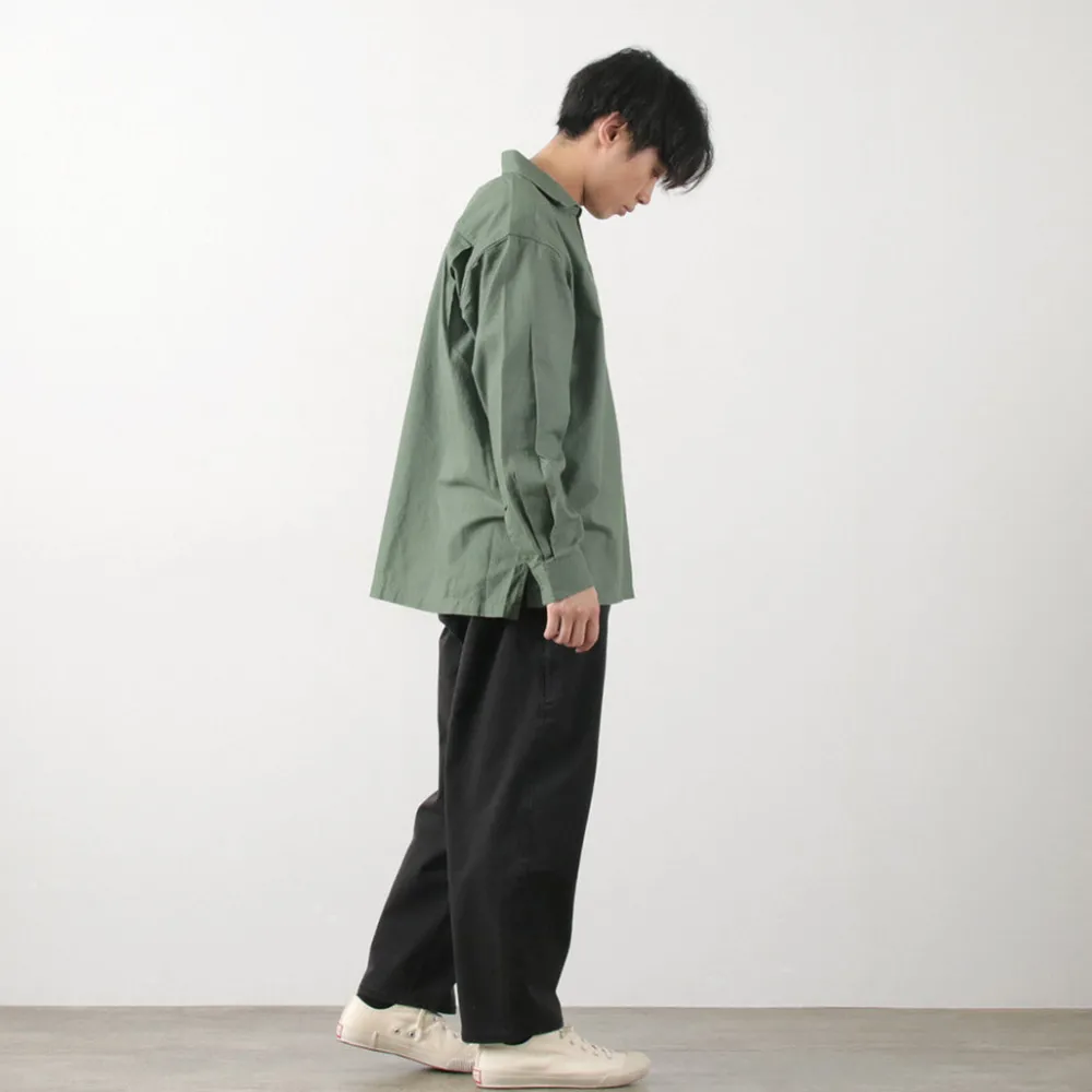 BARNS Shirts^/ Cotton linen skipper button works concho shirt