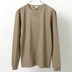 BARNS T-Shirts^/ COZUN Knit Vintage Long Sleeve Crew Neck T-Shirt