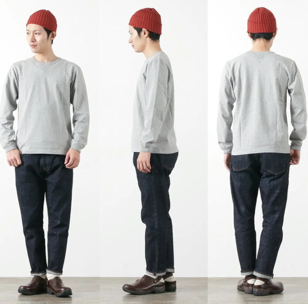 BARNS T-Shirts^/ COZUN Knit Vintage Long Sleeve Crew Neck T-Shirt